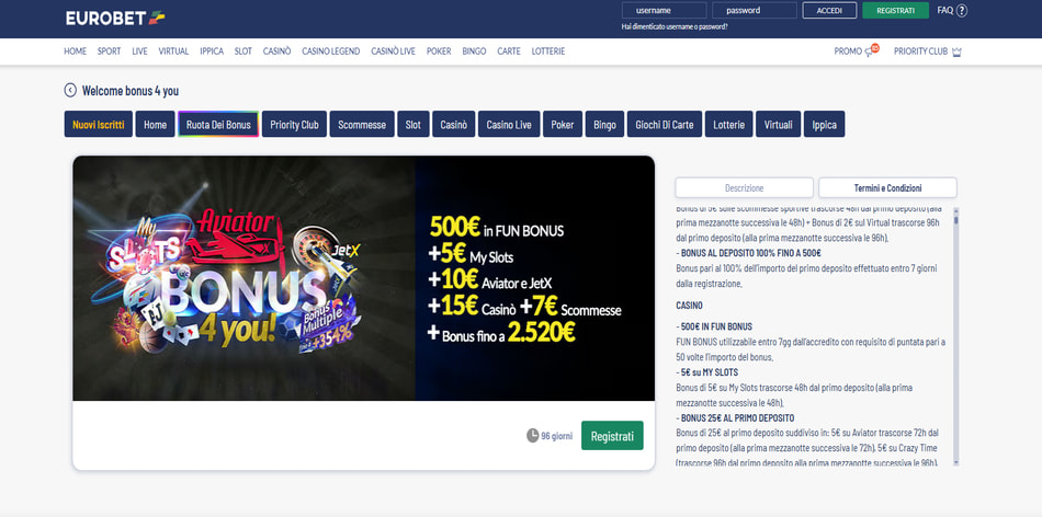 Screenshot di Eurobet - miniatura 1
