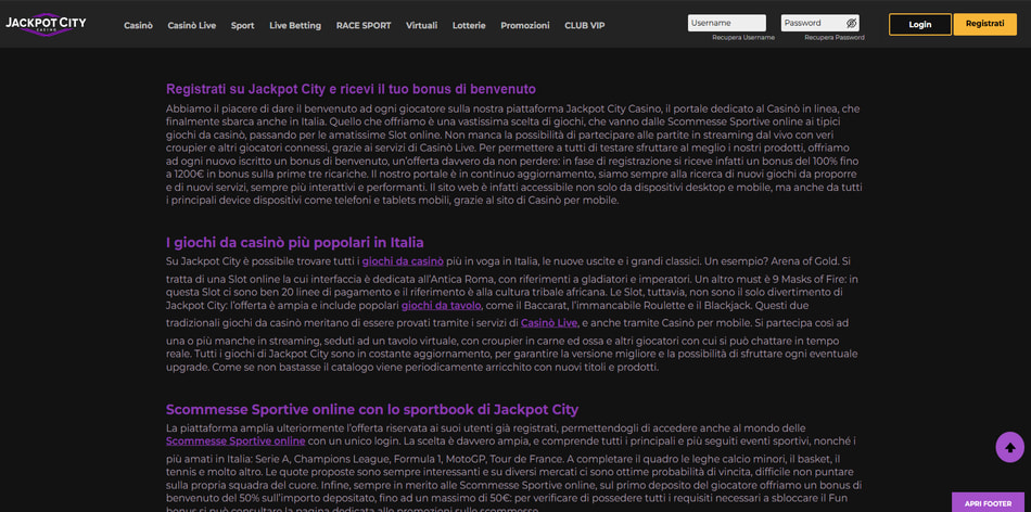 Screenshot di JackpotCity - miniatura 1