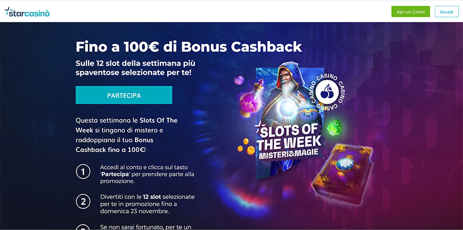 Una delle tante promo settimanali di StarCasinò