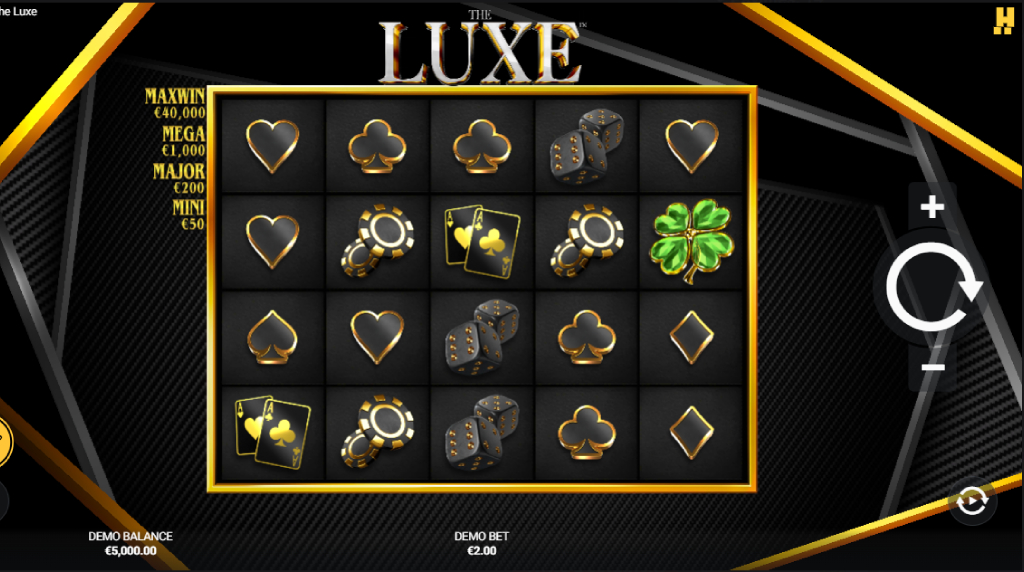 Screenshot dalla nuova slot The Luxe di Hacksaw Gaming.