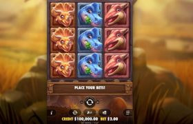 Screenshot dalla nuova slot Dino Drop di Pragmatic Play