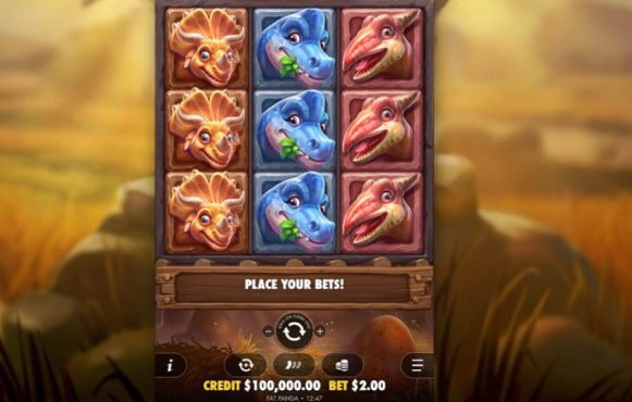 Screenshot dalla nuova slot Dino Drop di Pragmatic Play
