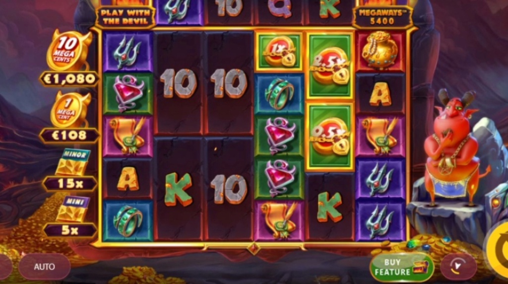 Screenshot dalla nuova slot Play With the Devil Megaways di Red Tiger Gaming