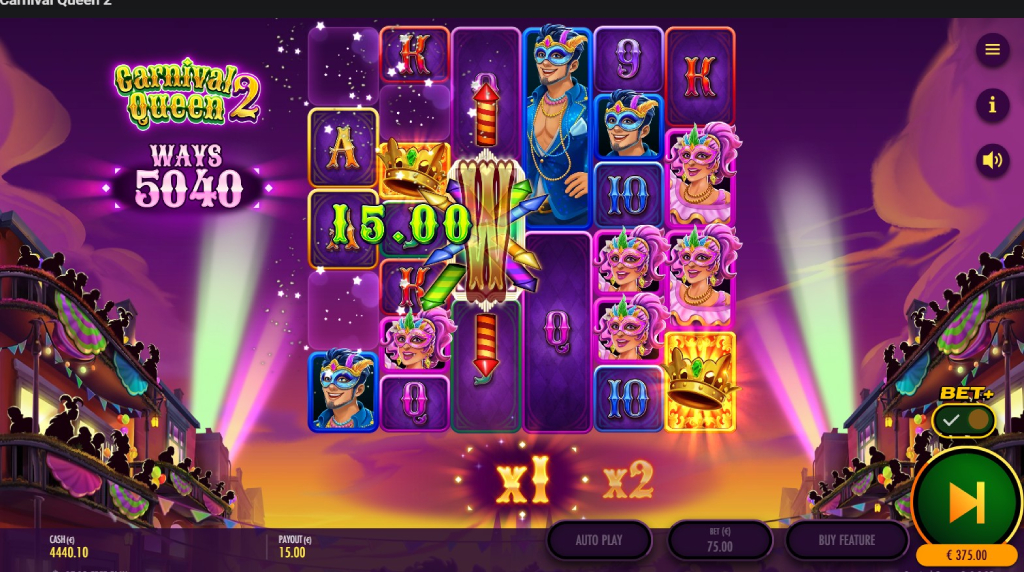 Screenshot dei wild esplosivi di Carnival Queen 2