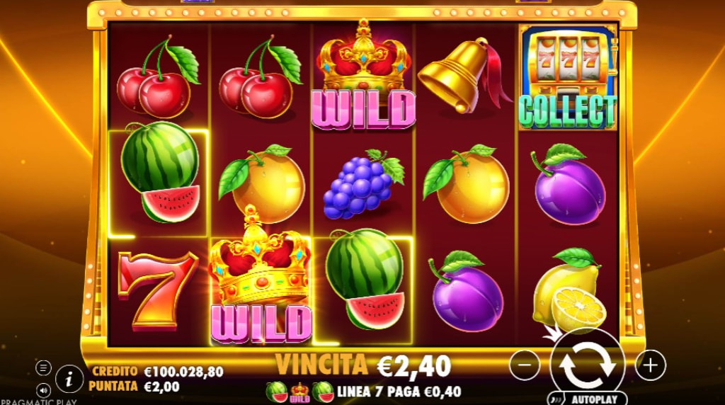Screenshot dei simboli wild su Fruit Party Oranje di Pragmatic Play