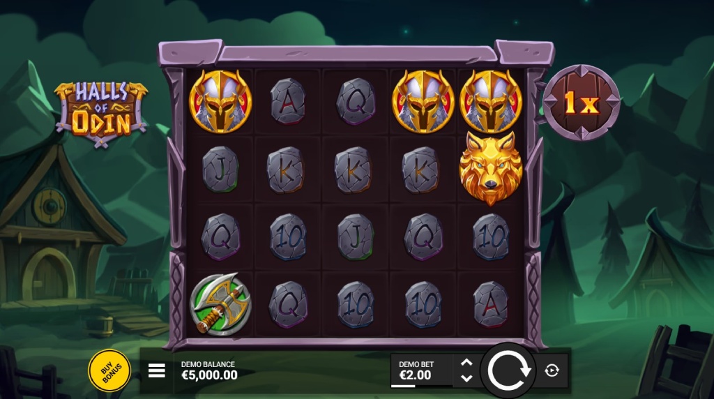 Screenshot della nuova slot Halls of Odin di Backseat Gaming