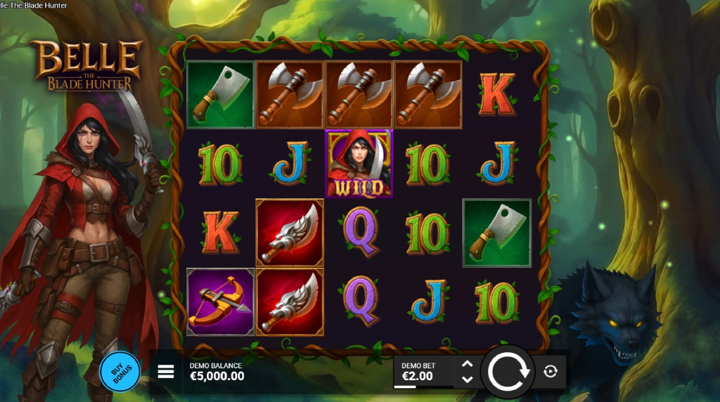 Screenshot della nuova slot Belle the Blade Hunter di Bullshark Games