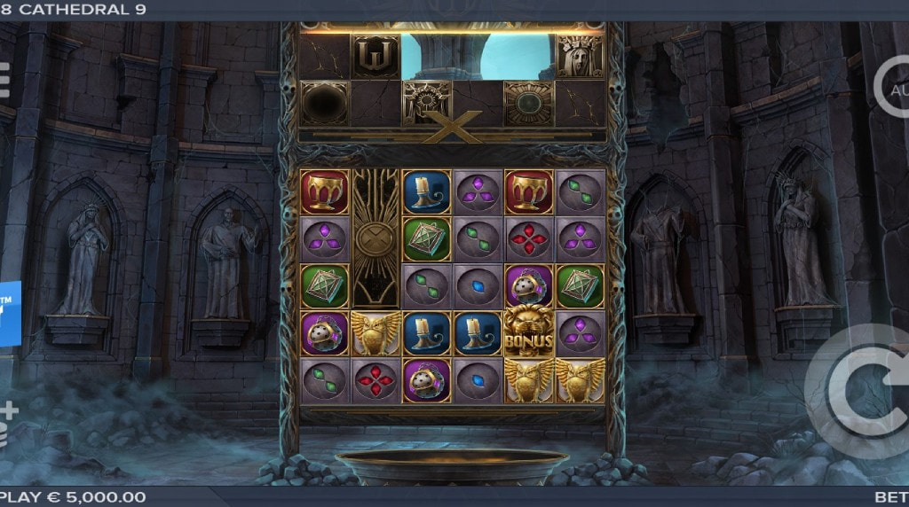 Screenshot della nuova slot Cathedral 9 di ELK Studios