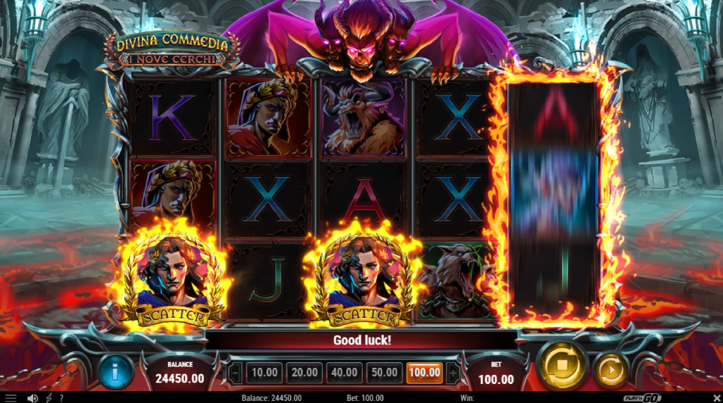 Screenshot della funzione Scatter di Divina Commedia I Nove Cerchi