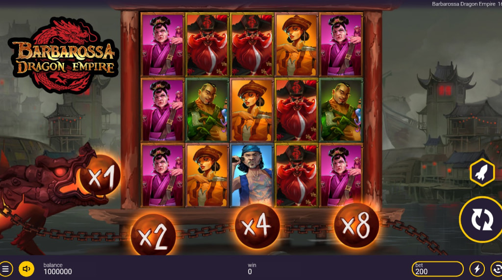 Screenshot della nuova slot Barbarossa Dragon Empire di Peter & Sons
