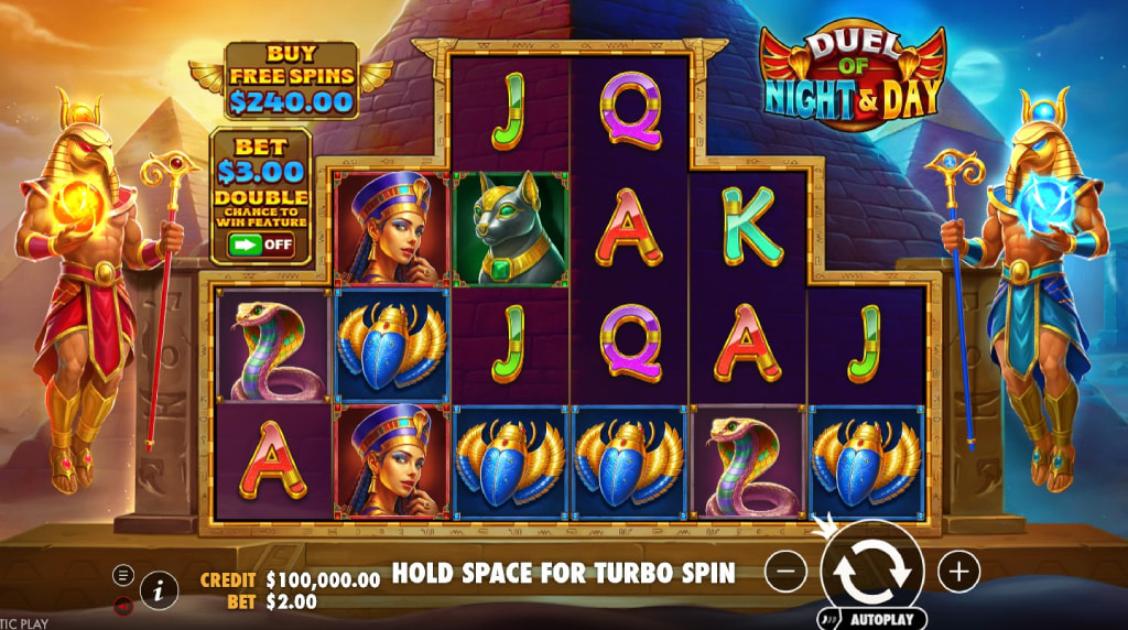 Screenshot della nuova slot Duel of Night & Day di Pragmatic Play