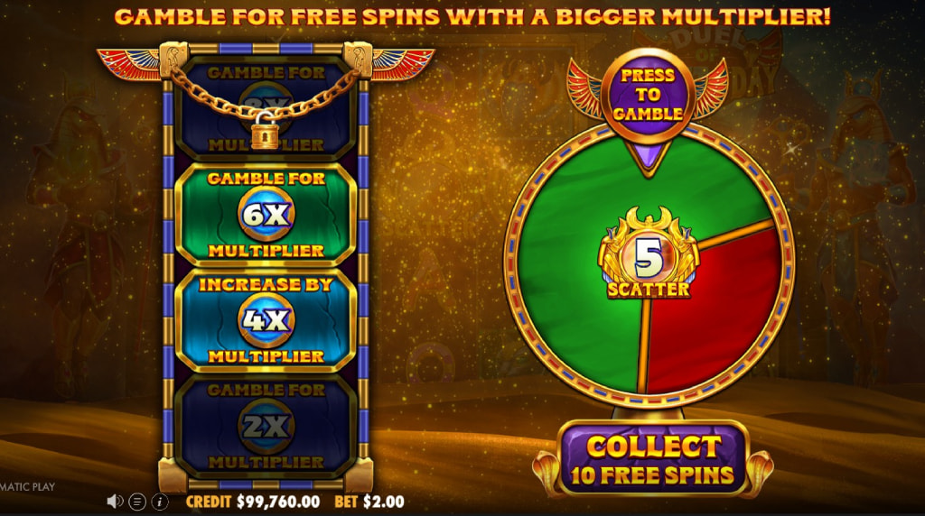 Screenshot della funzione Free Spins di Duel of Night & Day