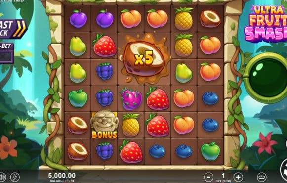 Screenshot della nuova slot Ultra Fruit Smash di Slotmill