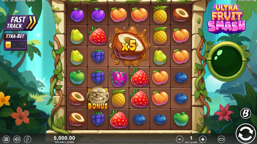 Screenshot della nuova slot Ultra Fruit Smash di Slotmill