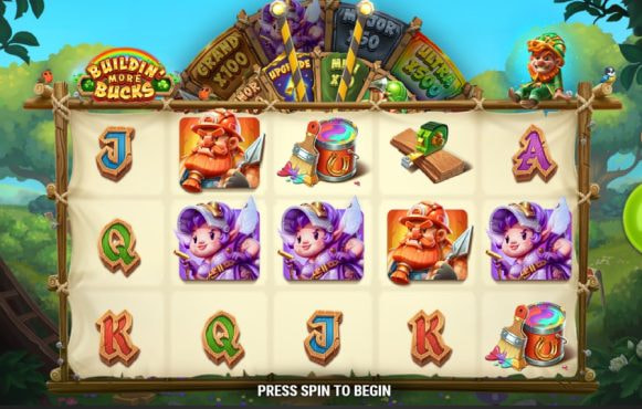 Screenshot della nuova slot Buildin’ More Bucks di Play’n GO