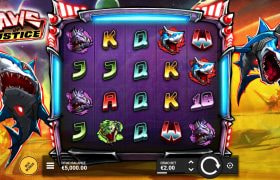 Screenshot della nuova slot Jaws of Justice di Hacksaw Gaming