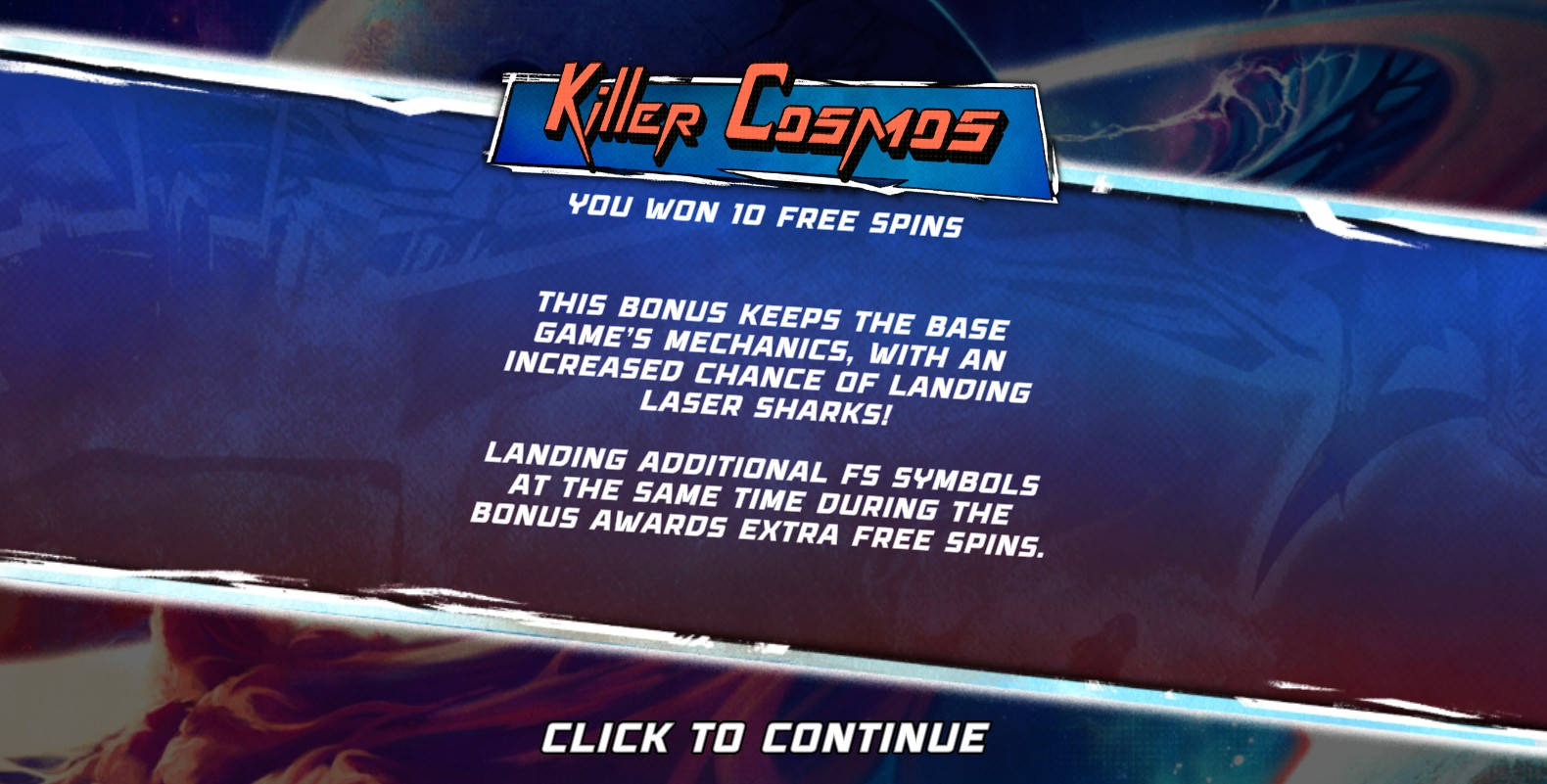 Screenshot della funzione Killer Cosmos di Jaws of Justice