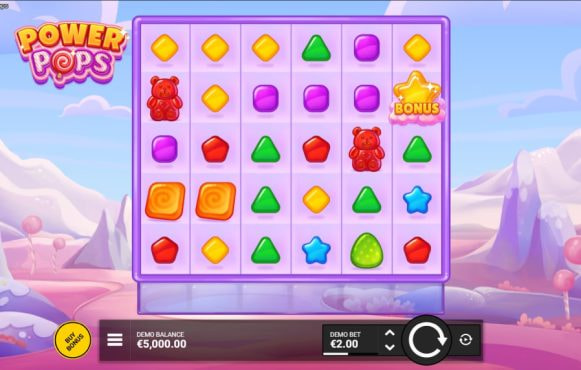 Screenshot della nuova slot Power Pops di Backseat Gaming