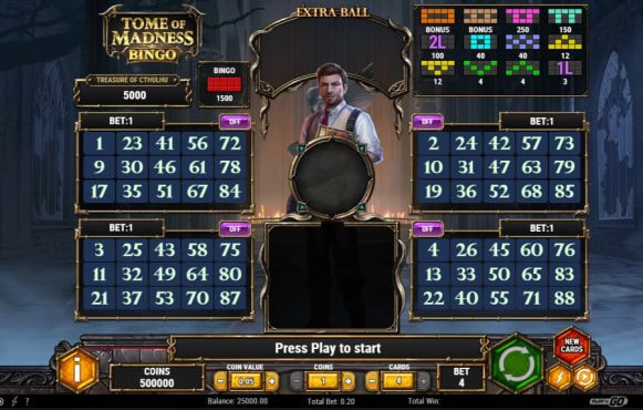 Screenshot della nuova slot Tome of Madness di Play’n GO