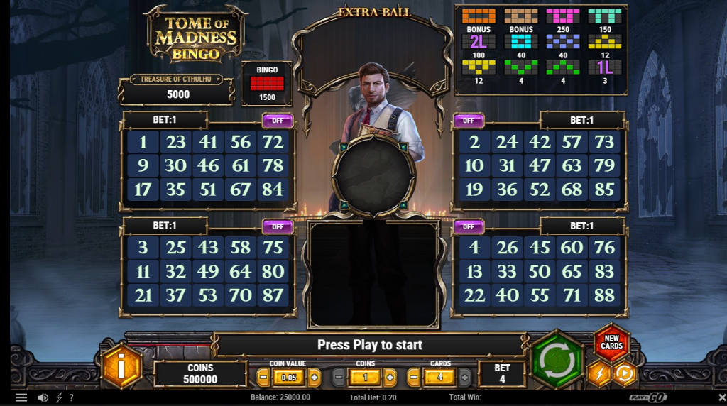 Screenshot della nuova slot Tome of Madness di Play’n GO