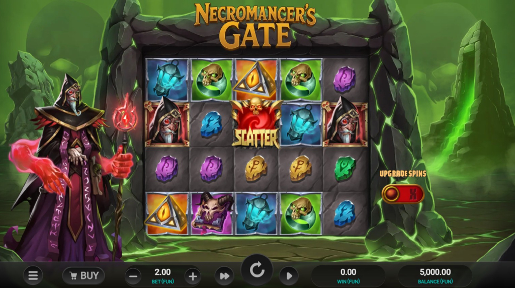 Screenshot della nuova slot Necromancer’s Gate di Relax Gaming