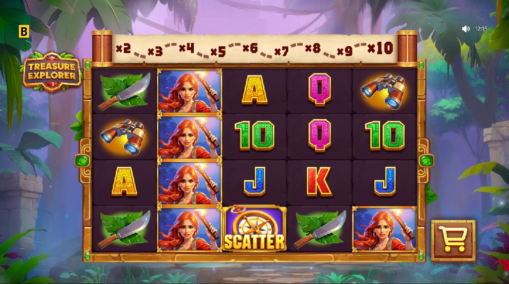 Screenshot della nuova slot Treasure Explorer di Bgaming