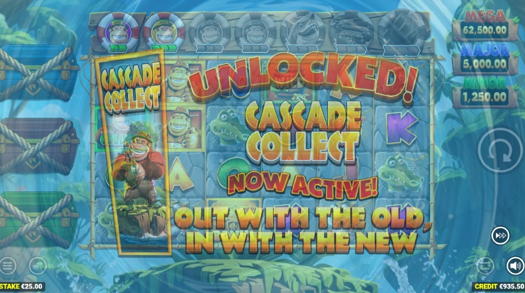 Screenshot della funzione Collect su King Kong Splash