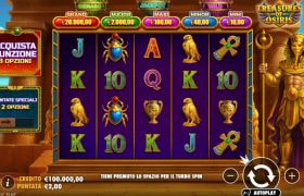 Screenshot della nuova slot Treasures of Osiris di Pragmatic Play