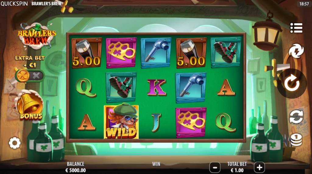 Screenshot della nuova slot Brawler’s Brew di Quickspin