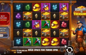 Screenshot della nuova slot Rolling in Treasures di Pragmatic Play