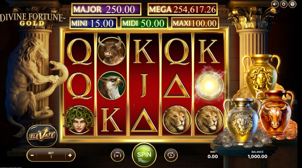 Screenshot della nuova slot Divine Fortune Gold di NetEnt