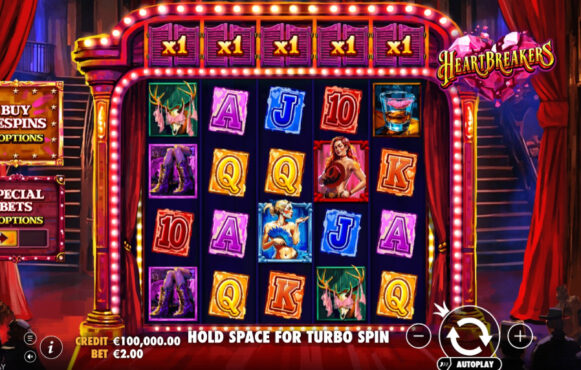 Screenshot della nuova slot Heartbreakers di Pragmatic Play