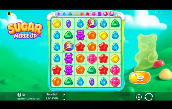 Screenshot della nuova slot Sugar Merge Up di BGaming