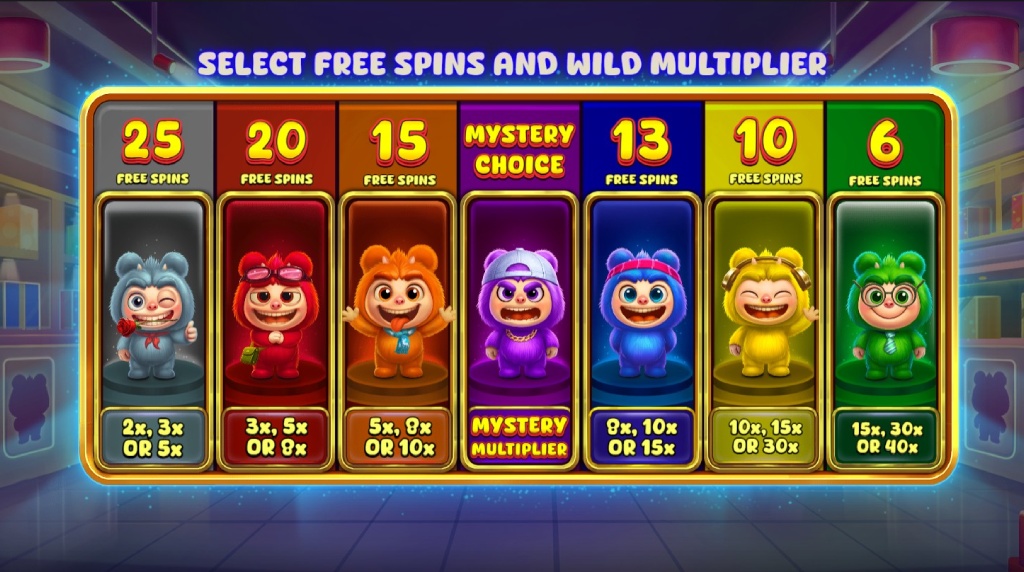Screenshot della funzione Free Spins su Furry Bonanza Megaways