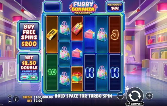 Screenshot della nuova slot Furry Bonanza Megaways di Pragmatic Play