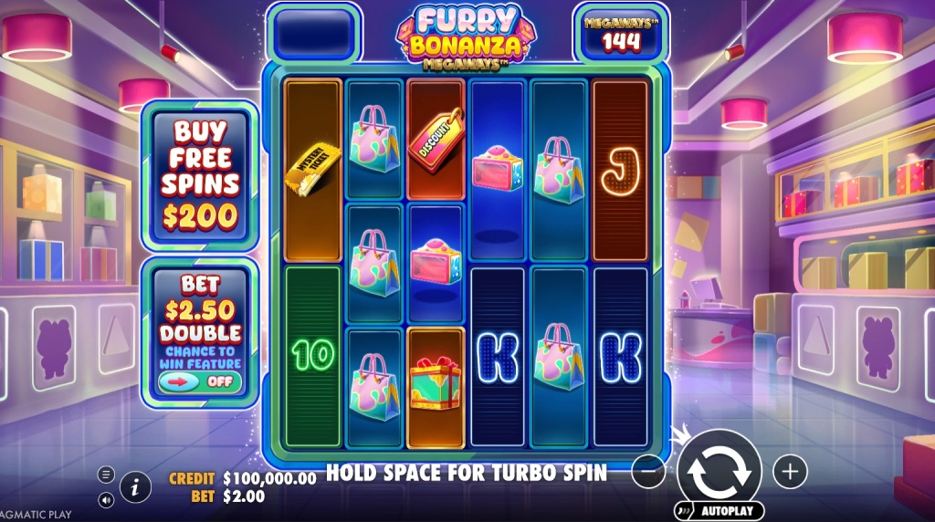 Screenshot della nuova slot Furry Bonanza Megaways di Pragmatic Play