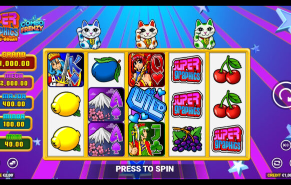 Screenshot della nuova slot Super Graphics Upside Down di Blueprint Gaming