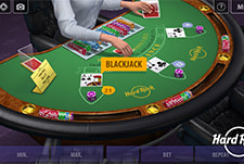 Hard Rock Blackjack live tafel schermafbeelding