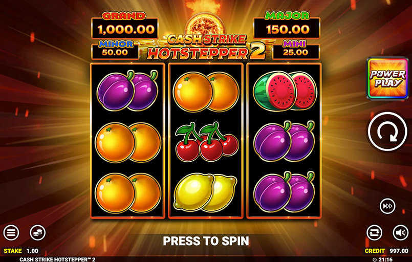 Screenshot van de Cash Strike Hotstepper 2 slot van Blueprint Gaming