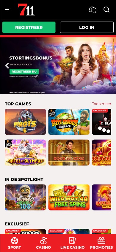 711 Casino mobiel met top games en RTP