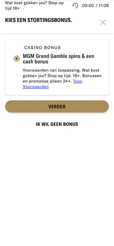 Promoties bij BetMGM