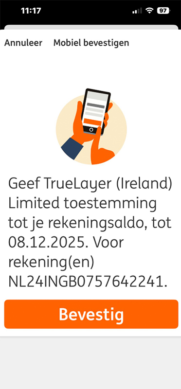 Het verificatieverzoek van BetMGM