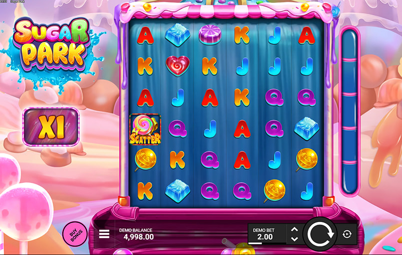 Screenshot van de Sugar Park slot van NowNow Gaming