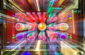 Kleurrijke online gokkast met vervagings-effect