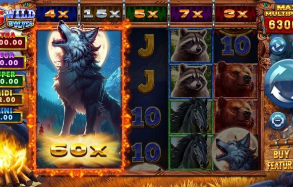 Screenshot van de nieuwe slot 5 Wild Wolves van 4 The Player