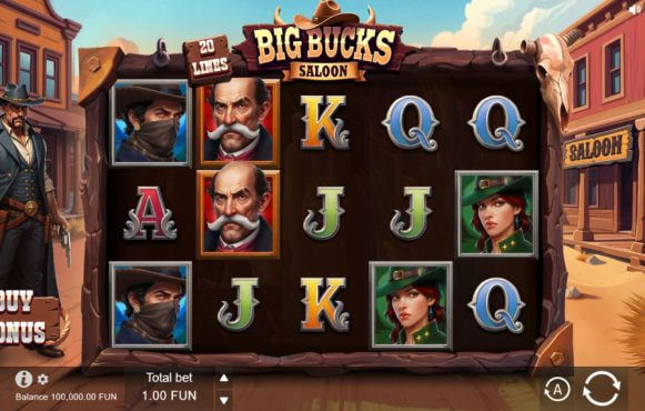 Screenshot van de gokkast Big Bucks Saloon van Bgaming