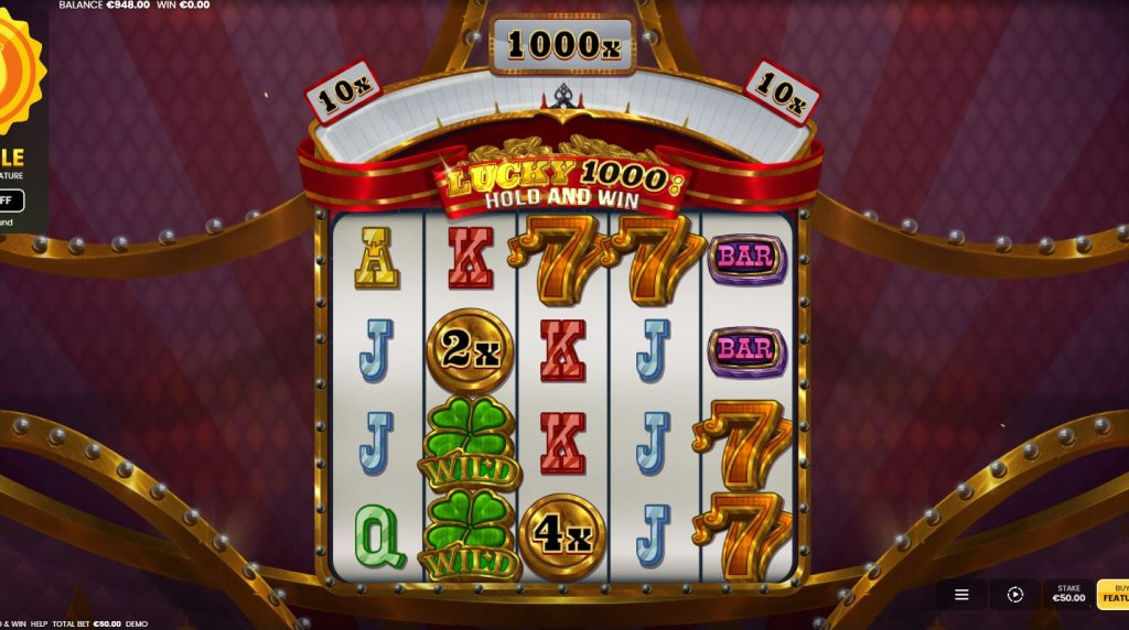 Screenshot van de nieuwe slot Lucky 1000 van Octoplay