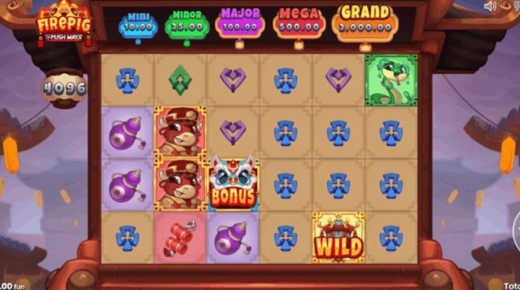 Bonus spel van Fire Pig Push Ways