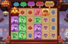 Screenshot van de nieuwe slot Fire Pigs Push Ways van Push Gaming