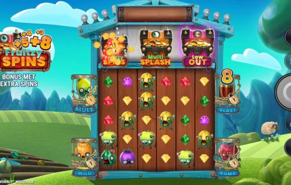 Screenshot van de nieuwe Fruitzy Frenzy Feverenzy Multichase Slot van Foxium